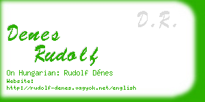 denes rudolf business card